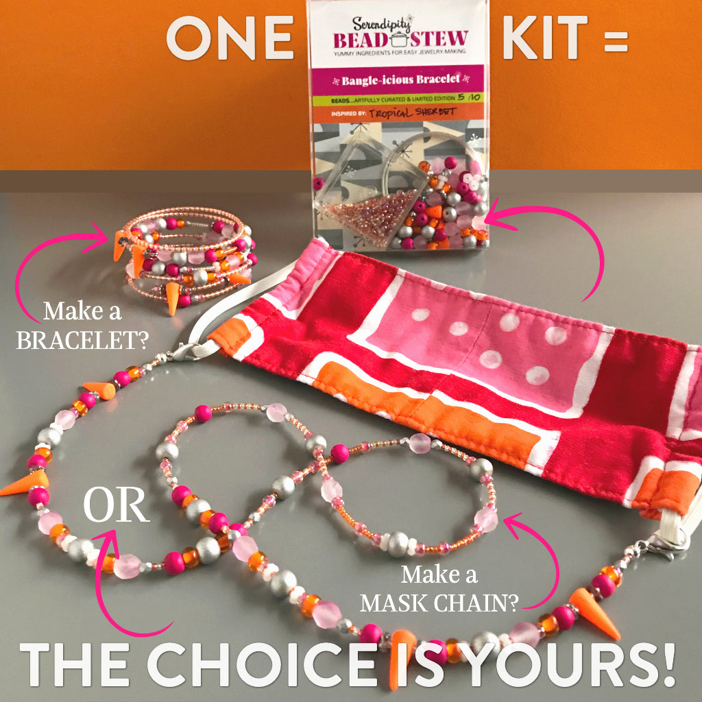 Now you can also make a COVID-19 mask chain with Suzie Q Studio's BEAD STEW DIY Jewelry kits!