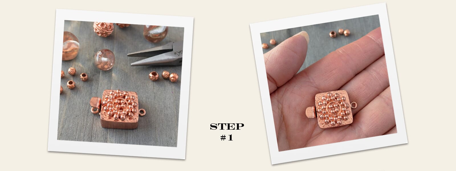Learn an easy DIY technique to give Suzie Q Studio copper box clasps, and other jewelry items, an antique finish, step one, choose your clasp.