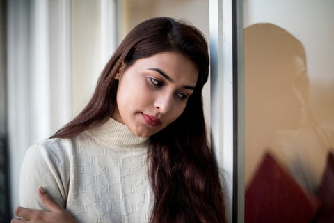 woman struggling with her mental health