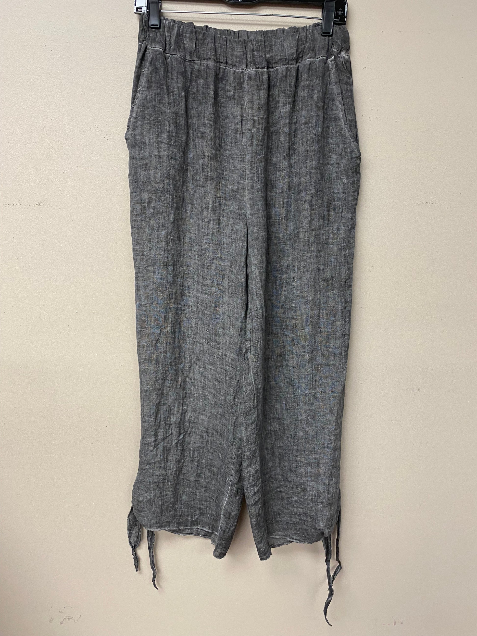 Meo Meli, 2365-2, Italian linen tie ankle pants – Southern Exposure Style