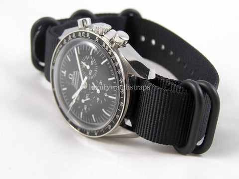 omega speedmaster black military nato watch strap