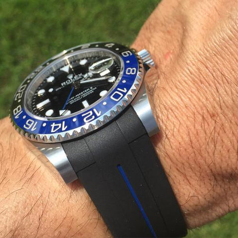 Vulcanised rubber strap for Tudor Watch