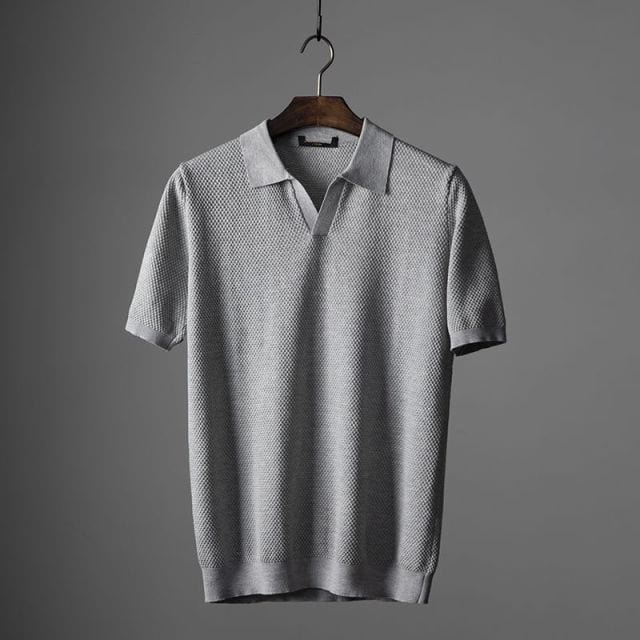 Gatsby Knitted Polo Shirt - Beacon Owl