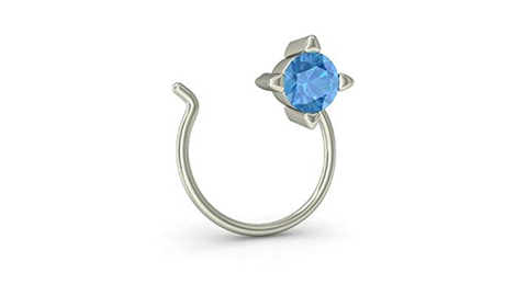 topaz nose stud 