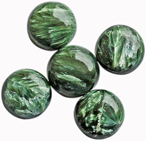 Seraphinite green semi precious gems