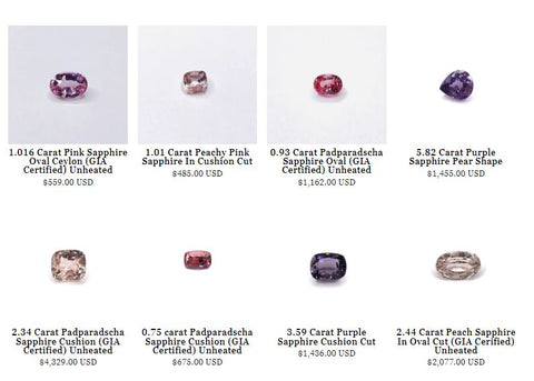 pink sapphire for jewellery making 