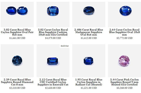 sapphire for jewellry making 