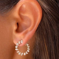 diamond hoop earrings armans