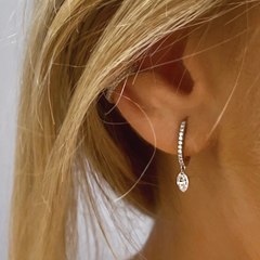 diamond huggies earrings 