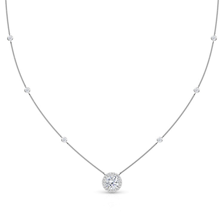 diamond cluster necklace