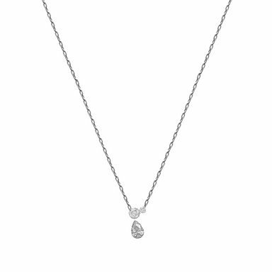 Aeroplane Pear Round Diamond Pendant – Solitaire Jewels