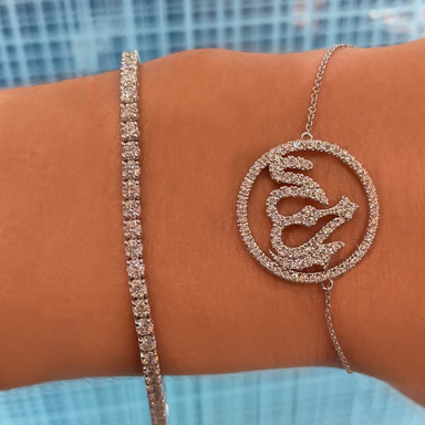 Allah with Diamonds Beaded Bracelet – simsumfinejewelry