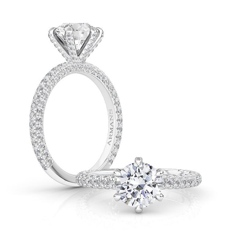 Snowfall Round Lab Grown Engagement Ring | Armans Fine Jewellery