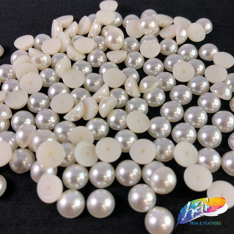 5mm White Flatback Glue On Pearls – Hai Trim & Feathers