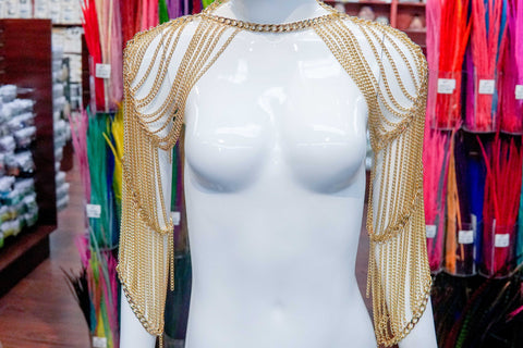 Metallic Gold Tie-Back Bra