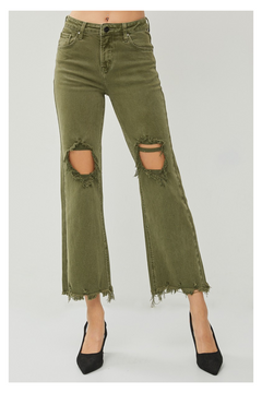 Risen Curvy Olive Jeans