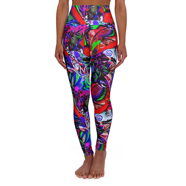 High Waisted Psychadelic Tie Dye Sublimation Leggings