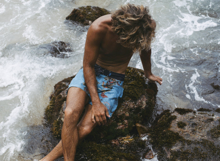 Riz swim shorts supporting the future help of our planet and oceans