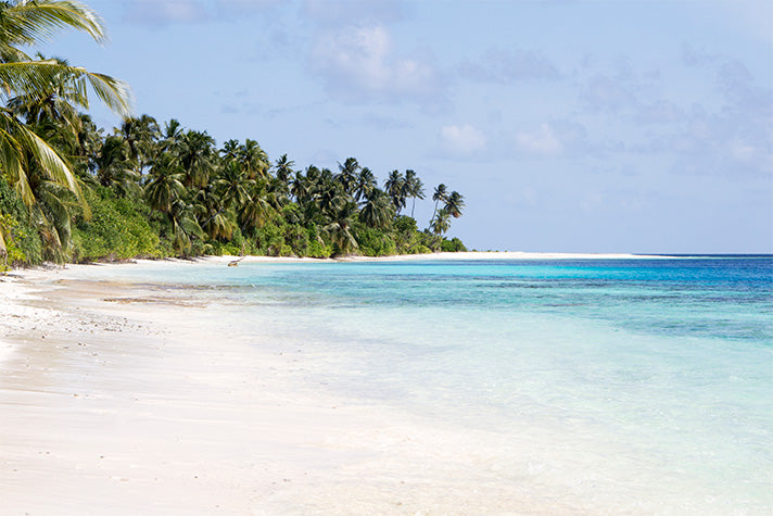deserted beach in the maldives