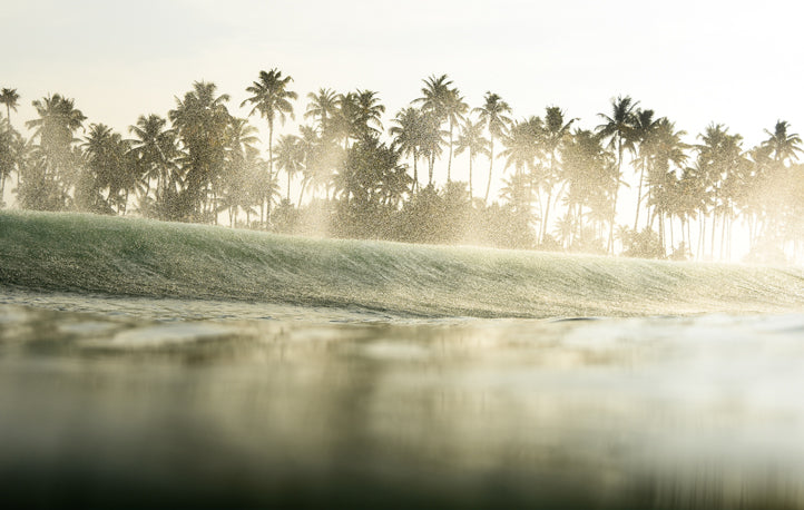 A classic wind sweep surf break in Sri Lanka