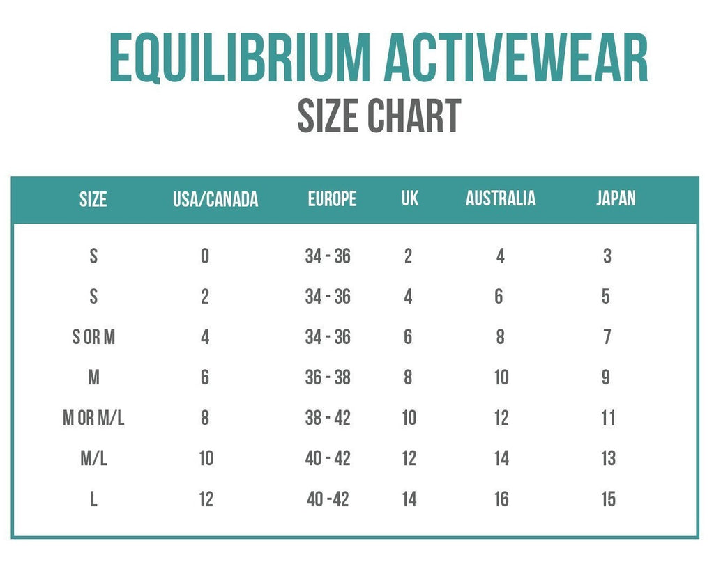 Hula Honey Size Chart