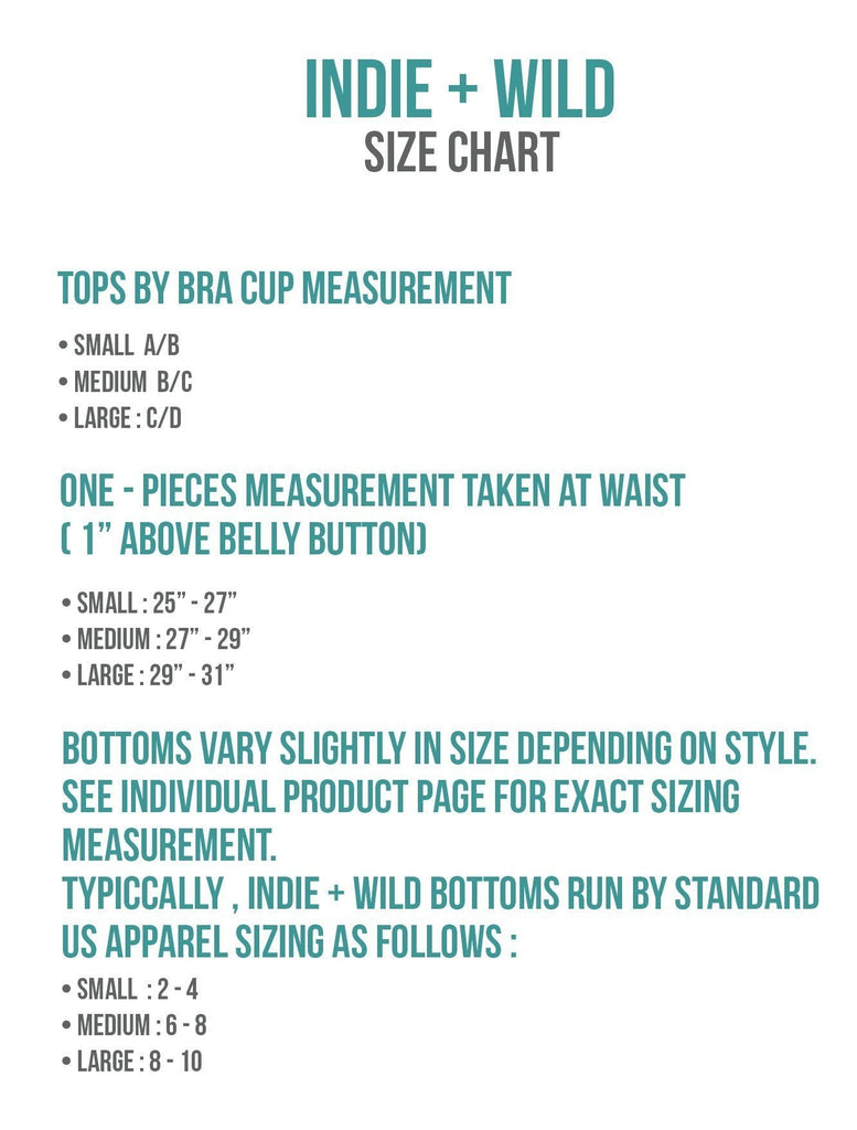 Medium Bra Size Chart