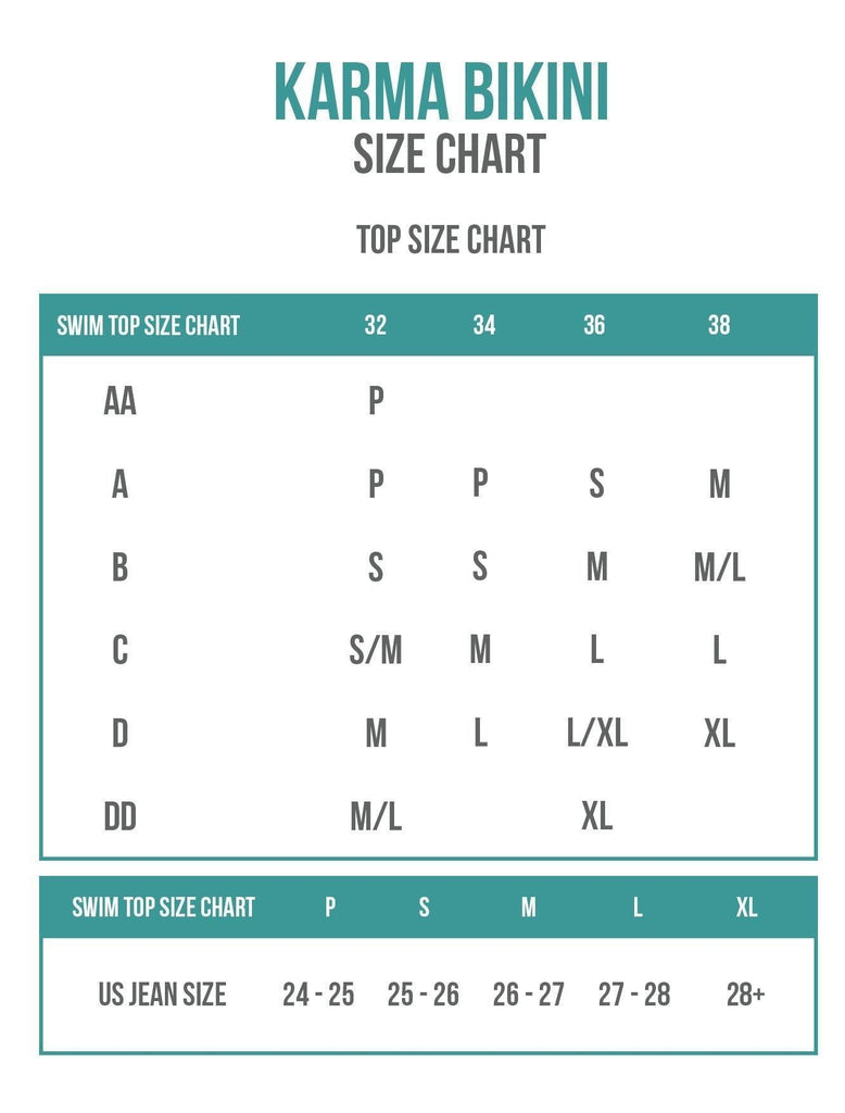 Triangle Bathing Suit Size Chart
