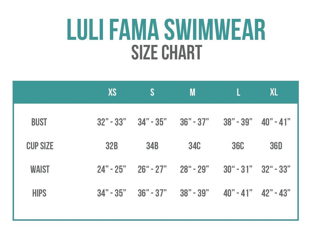 Simpson Plus Swimwear Size Chart