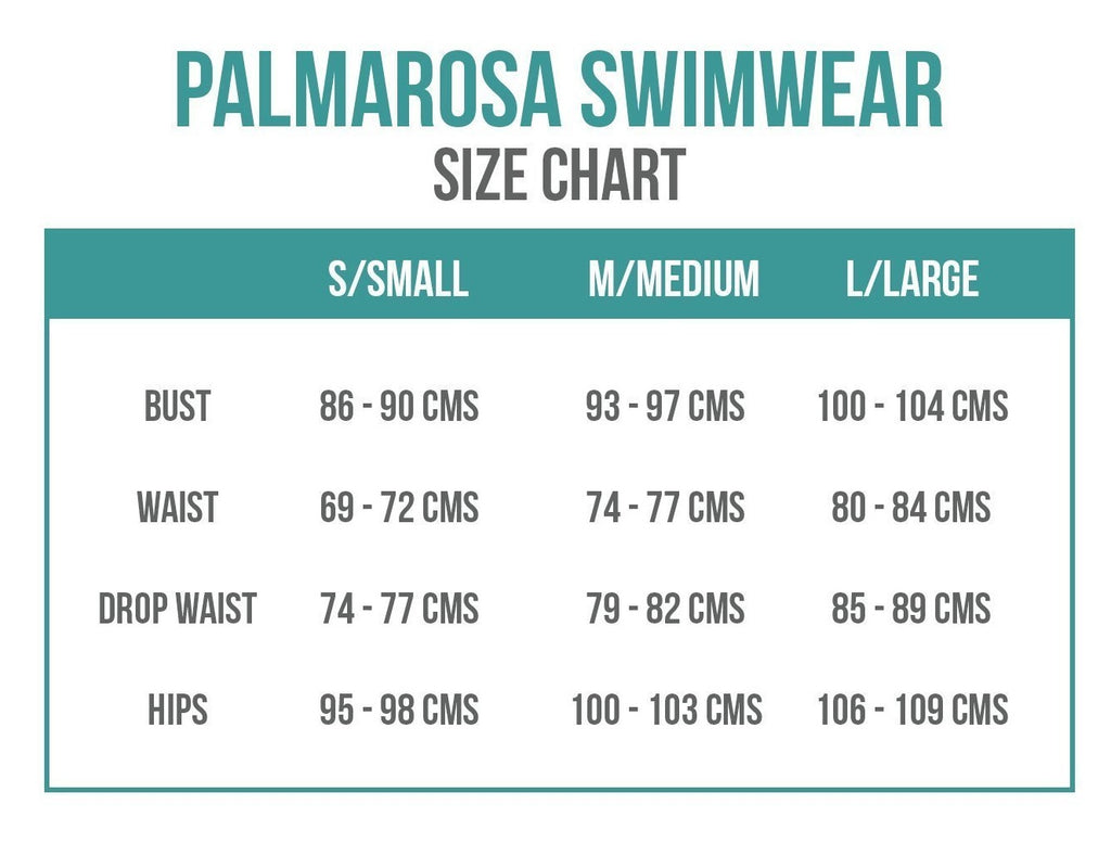 Bathing Suit Size Chart