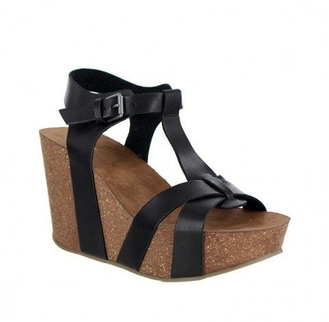 MIA Shoes Lorena Wedges – Black – Brittany Treding Wear Tips