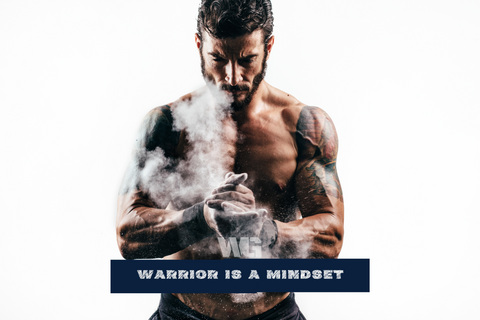 Warrior is a mindset: Strong muscular man