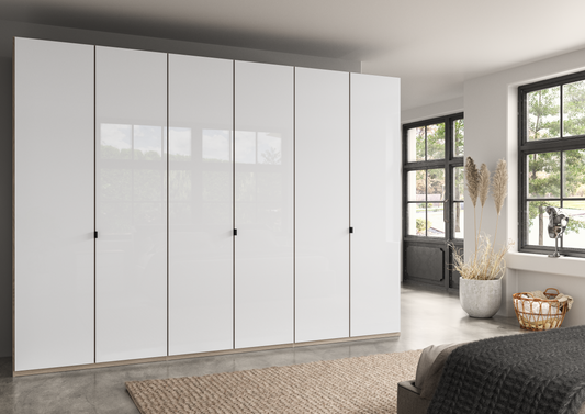 armarios Armario dormitorio Made in Germany Armario con puertas batientes  WIEMANN Monaco con frente color roble Bianco NB y herrajes de alta  calidad, incluido el cierre suave de la puerta: Wiemann-Muebles de