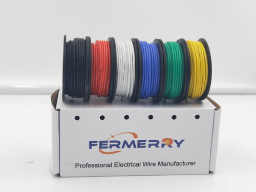 Fermerry 10 Electric Wire Hook up Wire Kit 10 AWG Silicone Cables