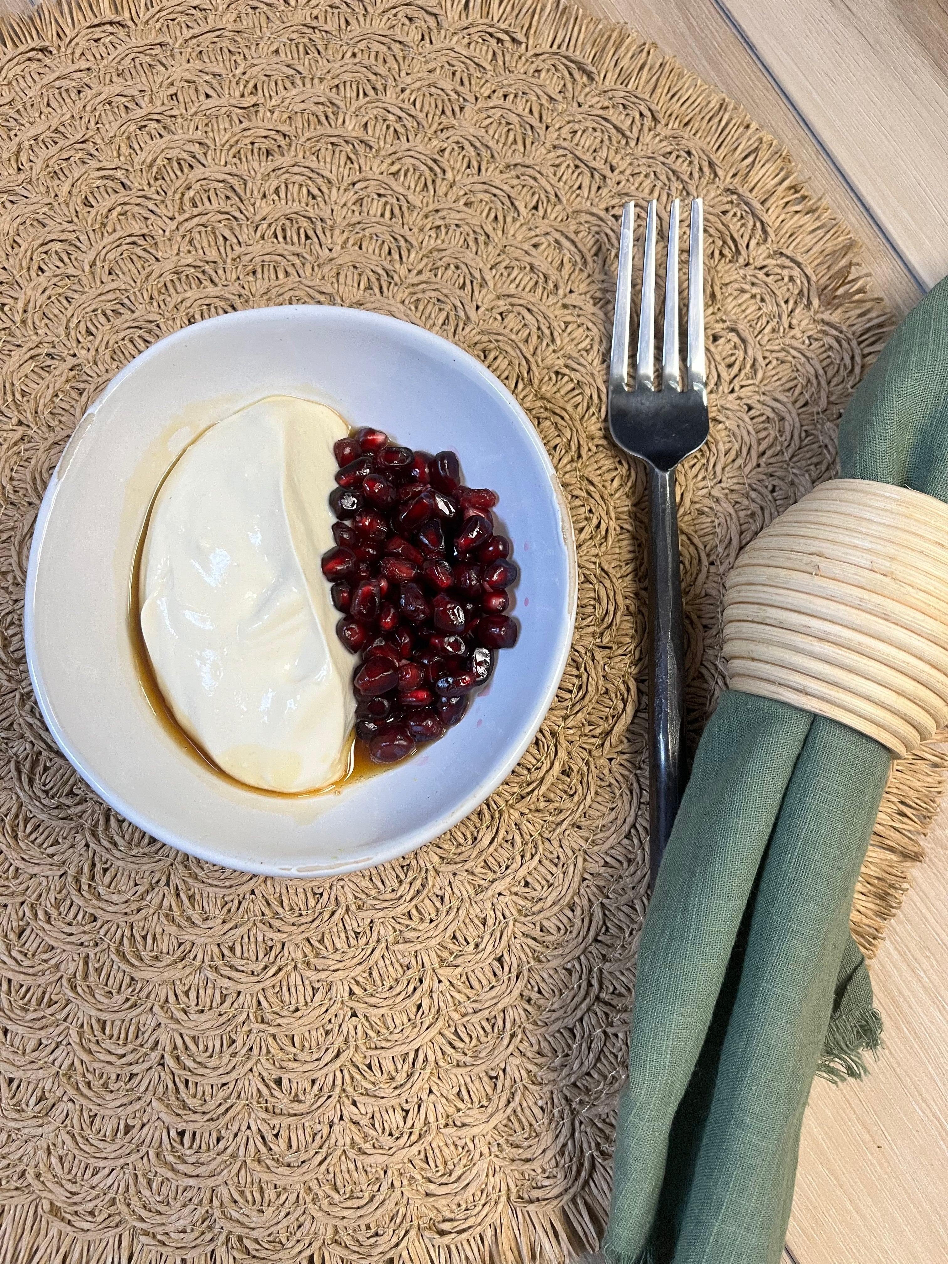 Vanilla Silken Yogurt with Maple, Lemon and Pomegranates