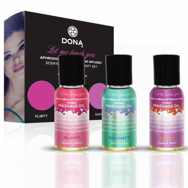 Dona Let Me Touch You Massage Kit (Scented) 3 X 1 fl oz / 3 X 30 ml