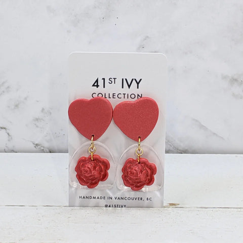 [41st Ivy Collection] Enchanted Rose Earrings | Found Boutique
