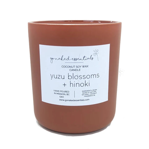 [Go Naked Essentials] Yuzu Blossoms + Hinoki 13oz. Candle | Found Boutique