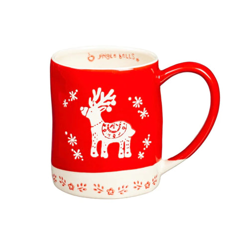 [Evergreen] Ceramic Reindeer Mug | Found Boutique