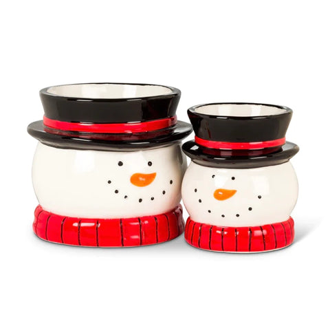 [Abbott] Snowman in Hat Planter | Found Boutique