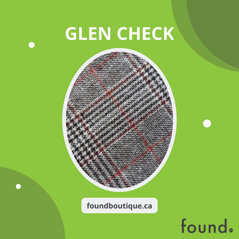 Glen check pattern graphic created by Found Boutique