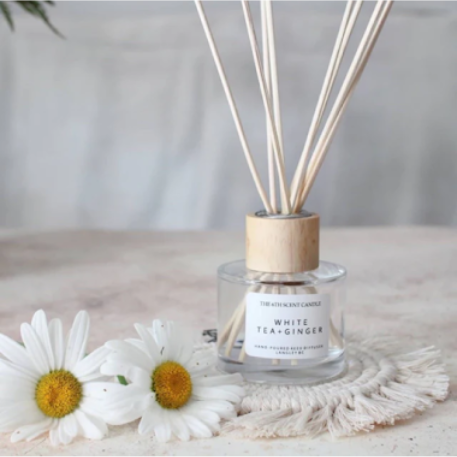 [The 6th Scent Candle] White Tea + Ginger Reed Diffuser | Found Boutique