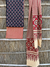 Load image into Gallery viewer, Unstitched Salwar Material With Ajrakh Print
