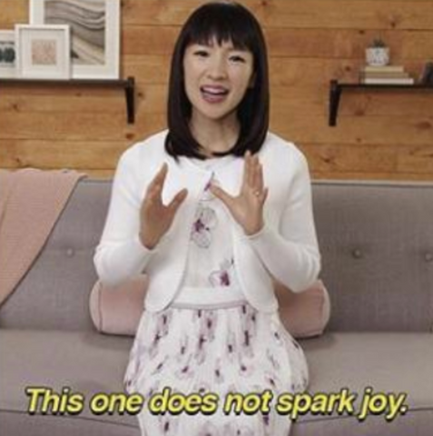 marie kondo "this does not spark joy"