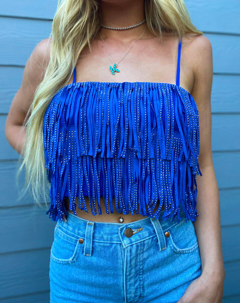 Punchy Twist White Fringe Top – Punchy Blonde LLC