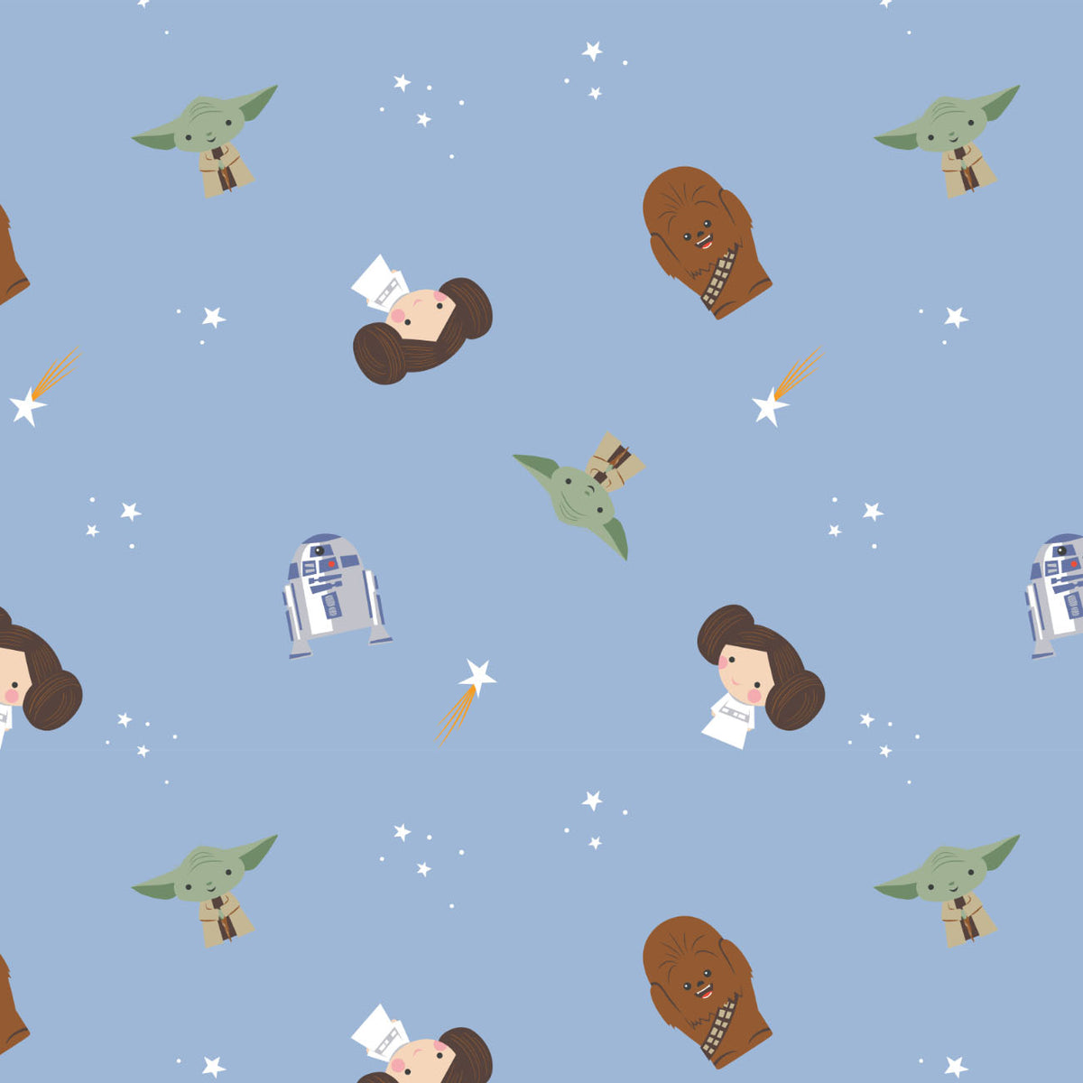 Star Wars IX Cotton Fabric Tossed Icons