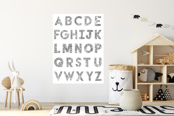 Alphabet print poster