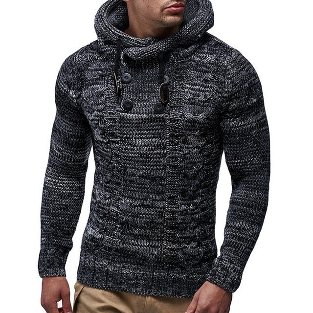 Men's Knitted Hooded Sweaters