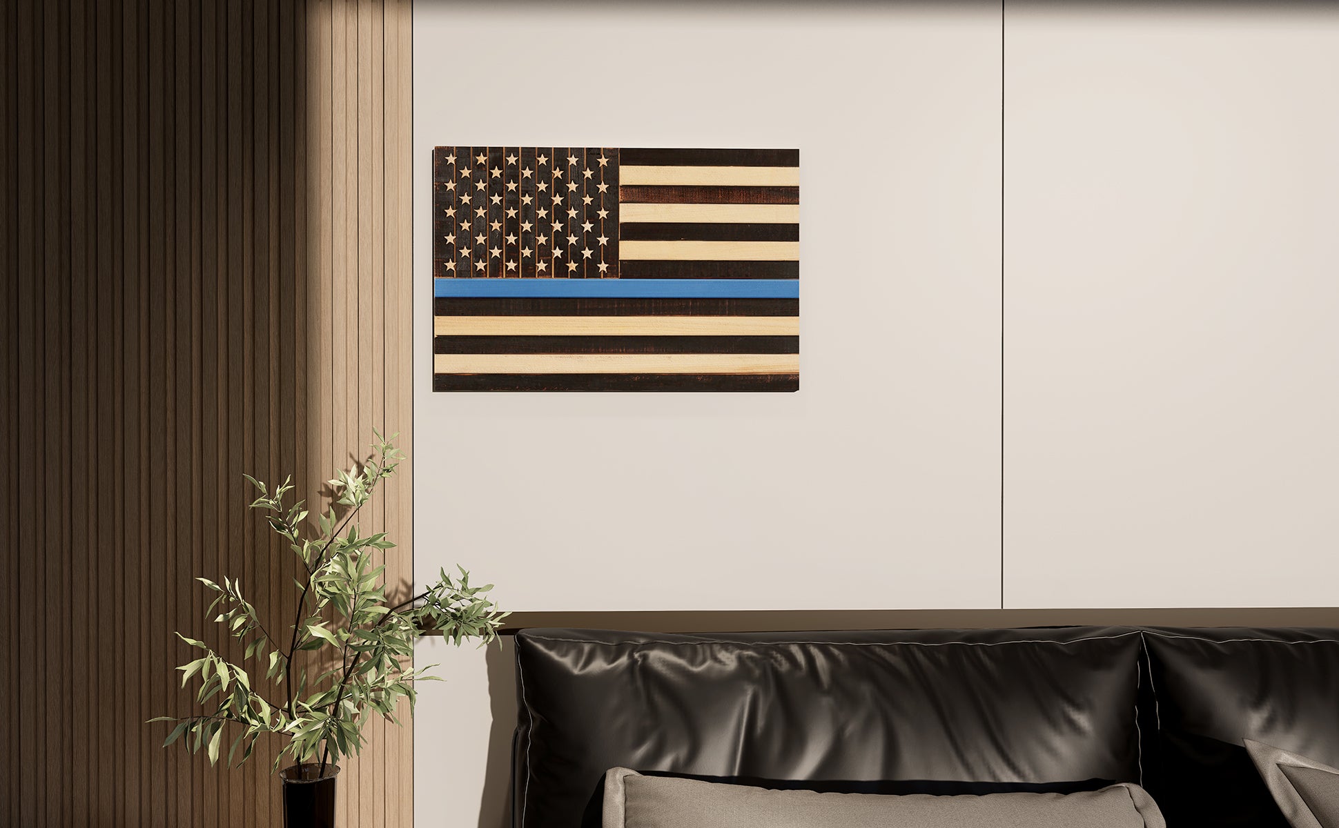 consdan wood flag thin blue line