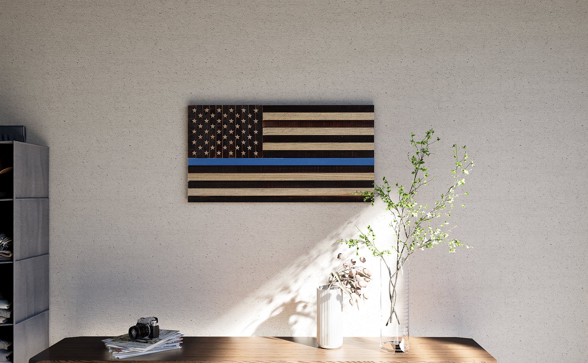 consdan wood flag thin blue line