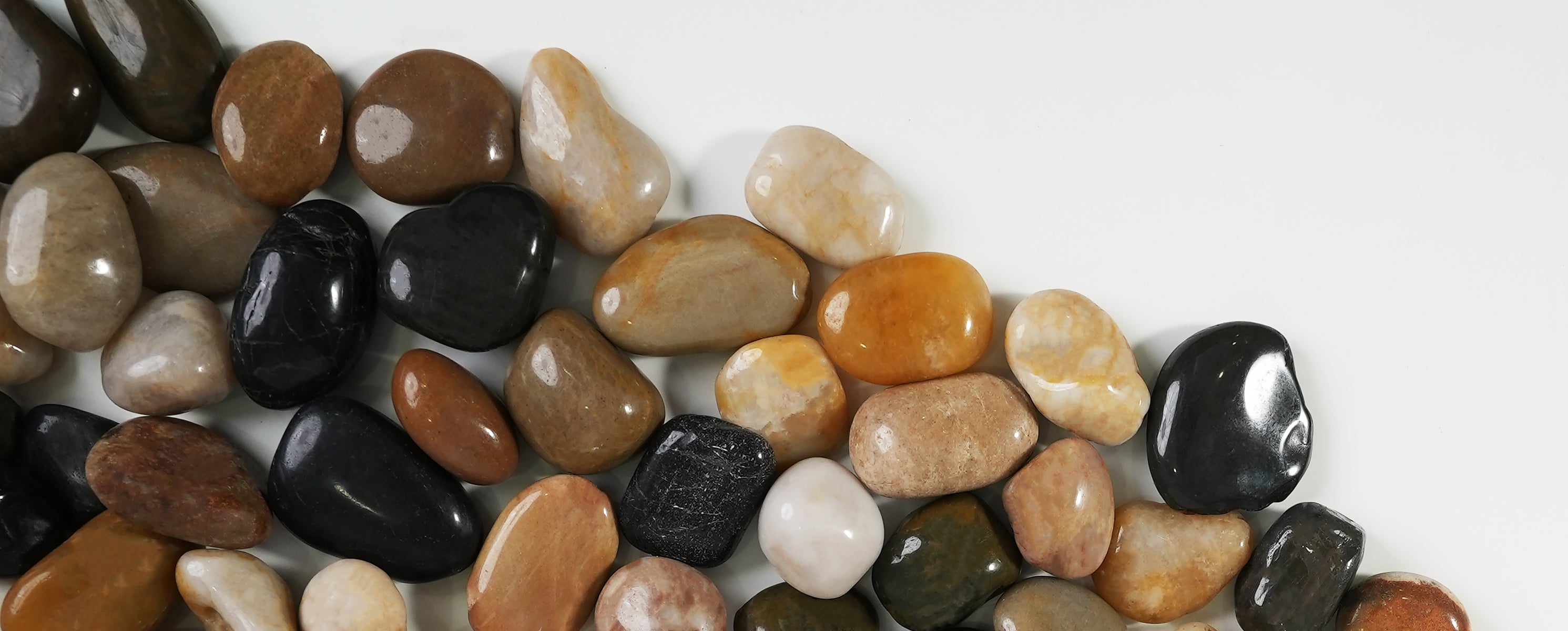 mixed color pebbles